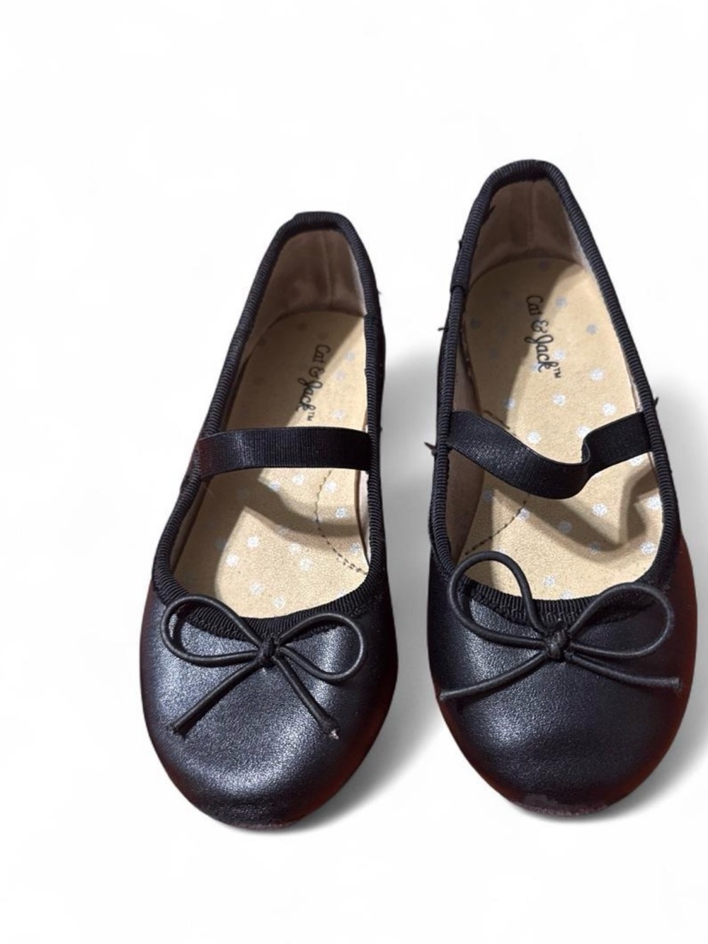 Cat & Jack Black Girls Mary Jane Ballet Flats with Bow